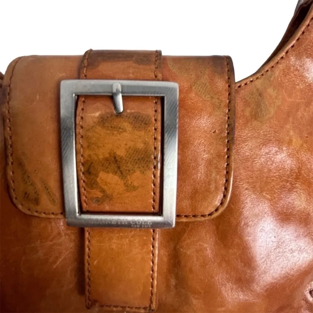 Kenneth Cole New York Women's Brown Leather Shoulder Bag Small - Image 10