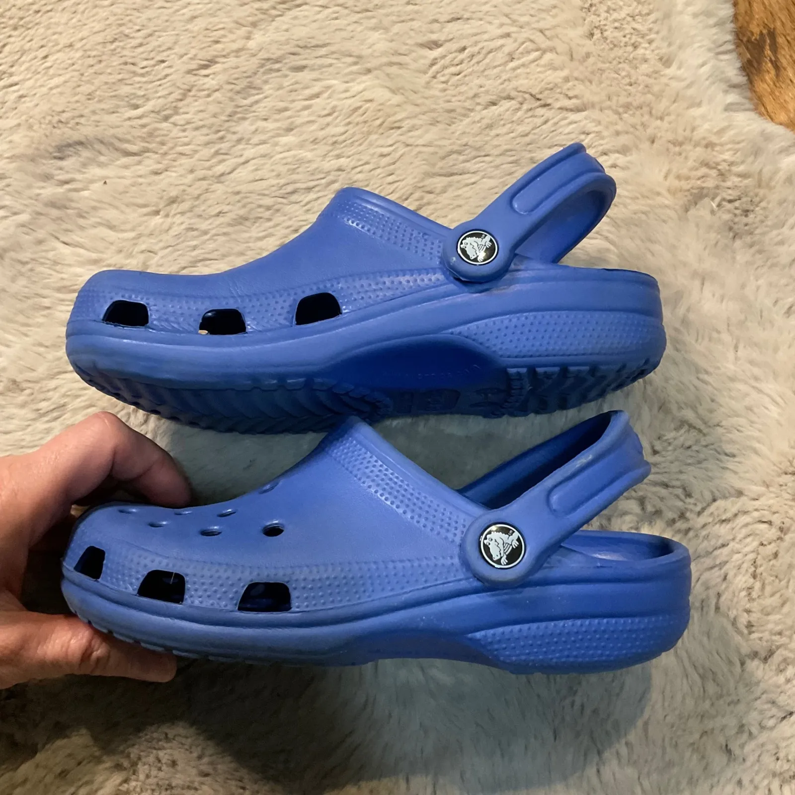 Crocs Classic Clog Unisex Royal Blue M 4 Womens 6 Slip On Rubber Comfort Lightwt - Image 5