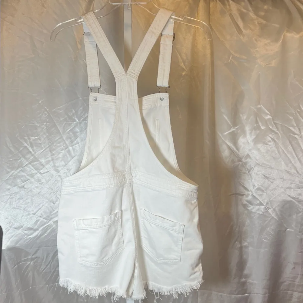 Aerie Cream Denim Overalls A0375 - Image 3