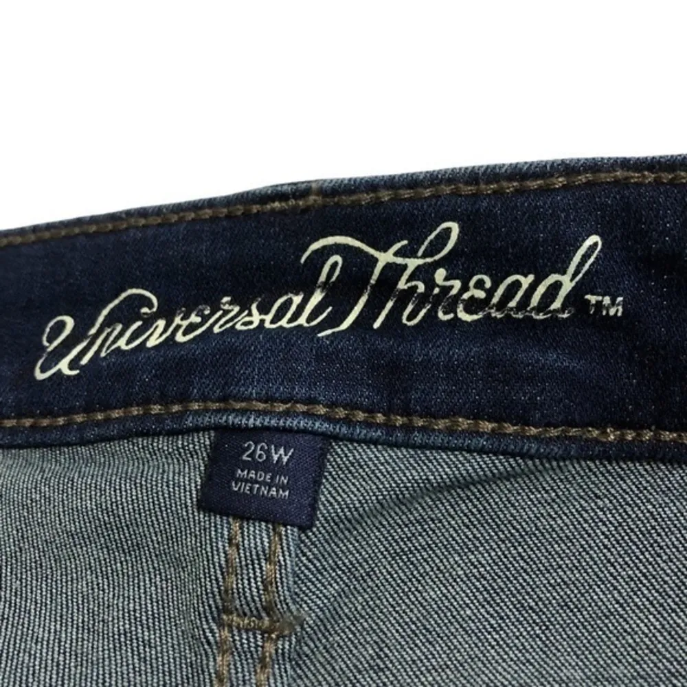 NWOT Dark Wash High Rise Midi Shorts Plus Size 26W - Image 4