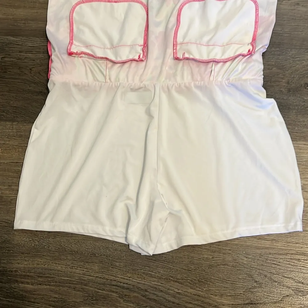 PGA Tour Women’s Cutout Floral Drawstring Pink Golf Athletic Skort Medium - Image 10