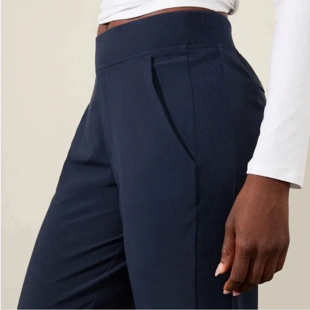 Athleta Brooklyn Ankle High-Rise Jewel Green Casual Activewear Pull On Pant, 6 - Image 11