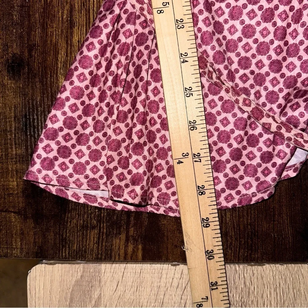 Free People Shirt Women's XS Pink Purple Arlo Wrap Garden Combo Tunic Blouse NWT - Image 9