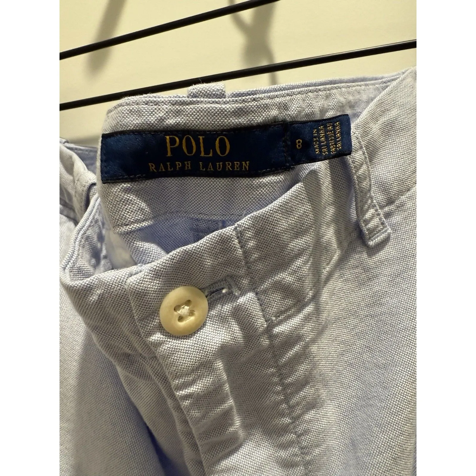 Ralph Lauren Women's Blue Cotton Chino Shorts Sz 8 Preppy Coastal Nautical Box C - Image 3