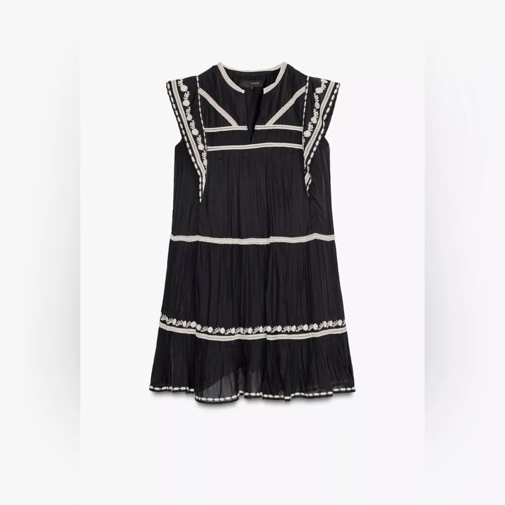Zara CONTRAST EMBROIDERED DRESS ZW COLLECTION - Image 5