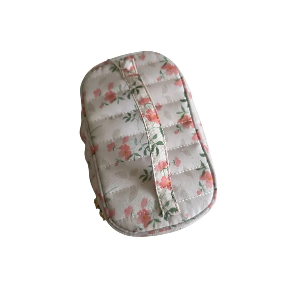 BLUSH CRUSH Pink Floral Quilted Cosmetic Makeup Travel Bag NEW NWT - Image 5