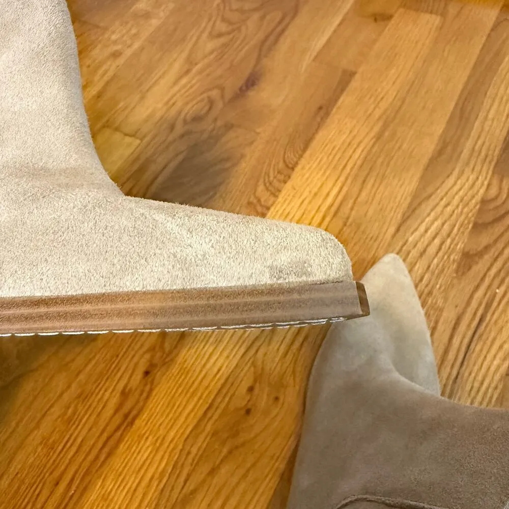 Marc Fisher Women’s 13 Matter Block Heel Suede Tan Walnut Boot Ankle Boots - Image 8