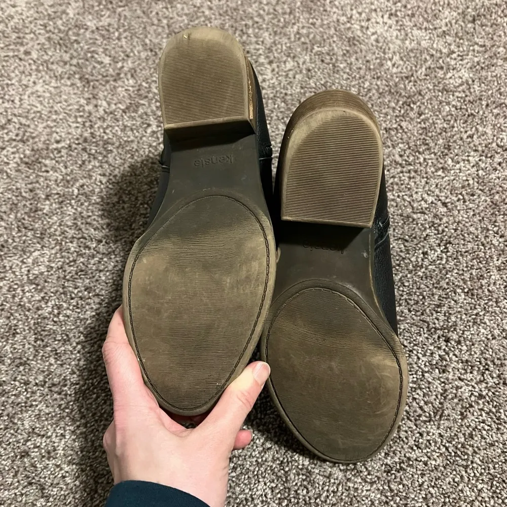 Black Ankle Booties with Side Zipper and Rounded Toe - Image 5