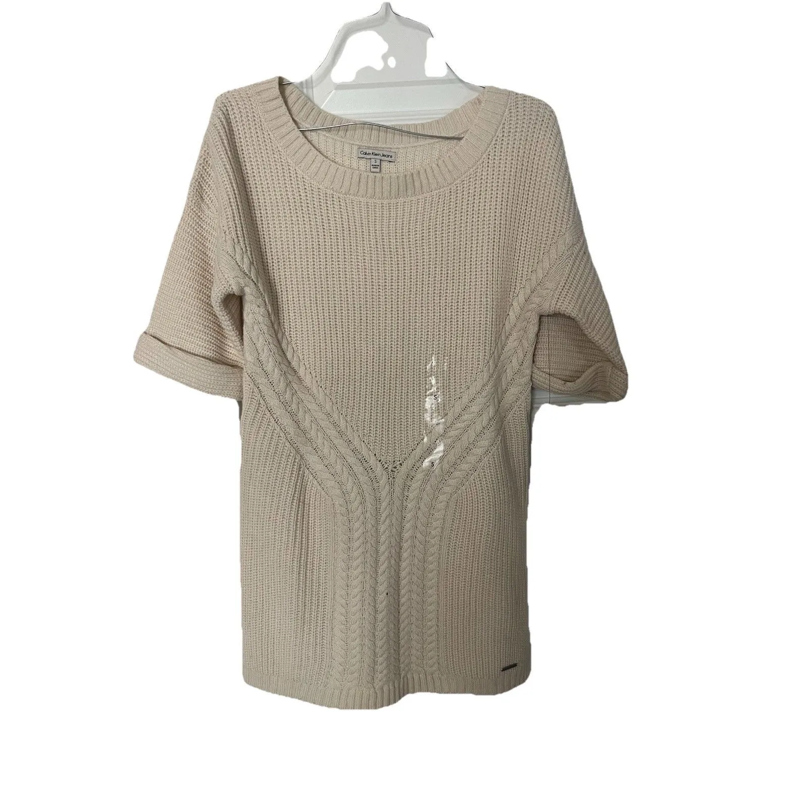 Calvin Klein Jeans Tunic Sweater NWT Small Ivory Classic - Image 10