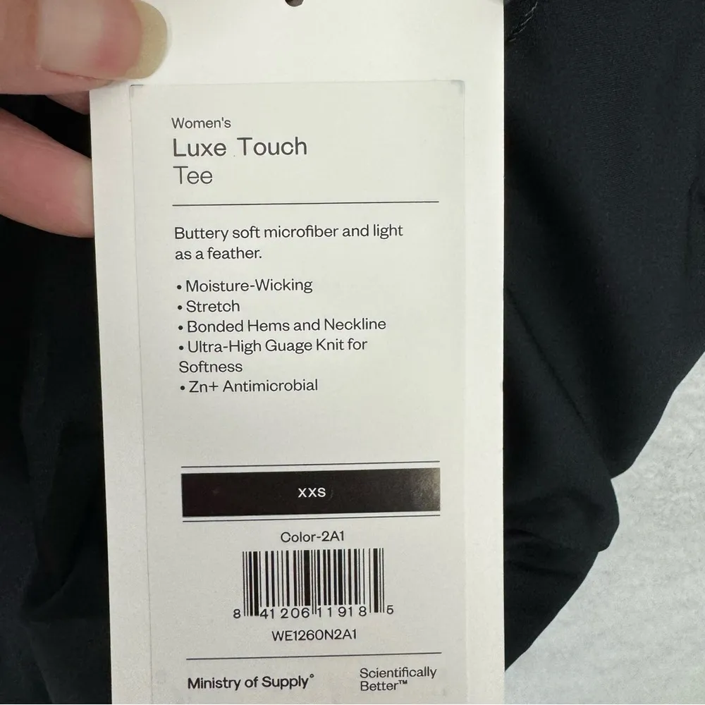 Minister Of Supply Size XXS Luxe Touch Tee In Black Stretch Moisture Wicking NEW - Image 7