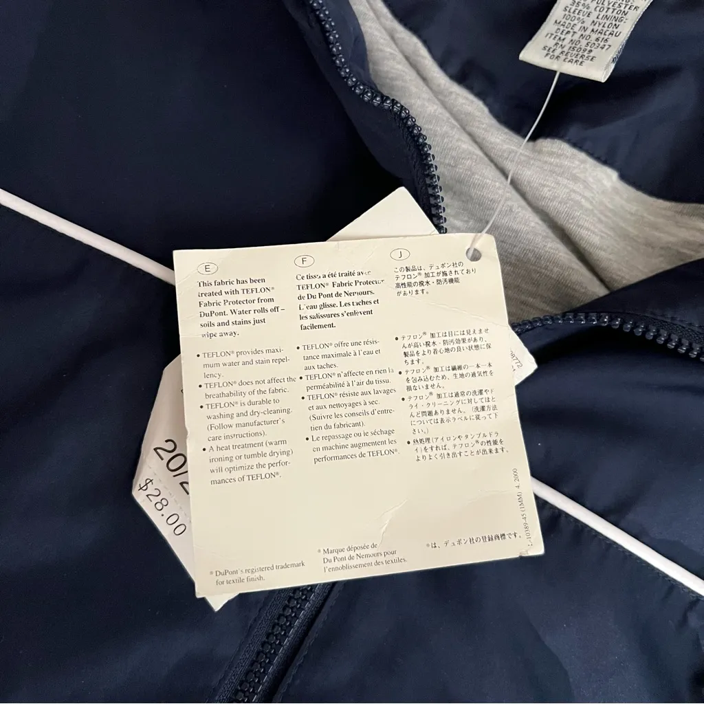 New Women’s Sears Classic Elements Navy Blue Zip Windbreaker Vintage Jacket 20 - Image 6