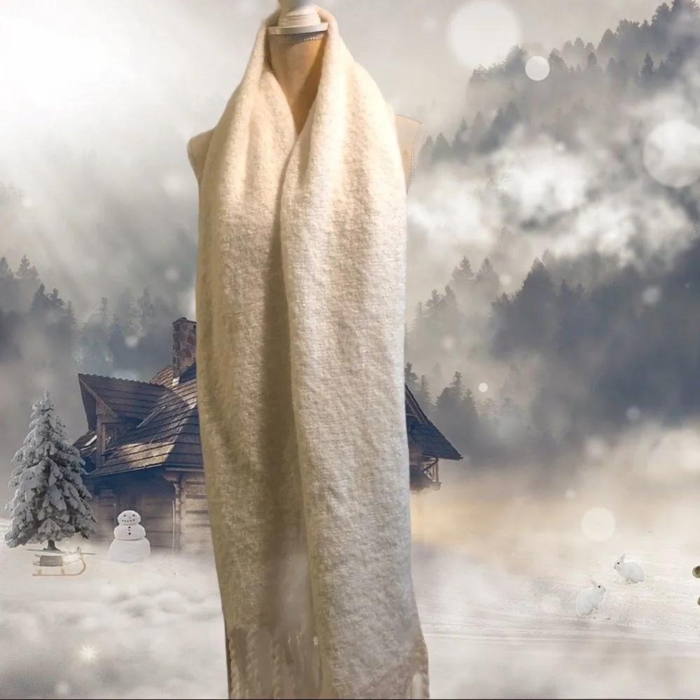 Sonoma  brand cream long winter scarf - Image 4