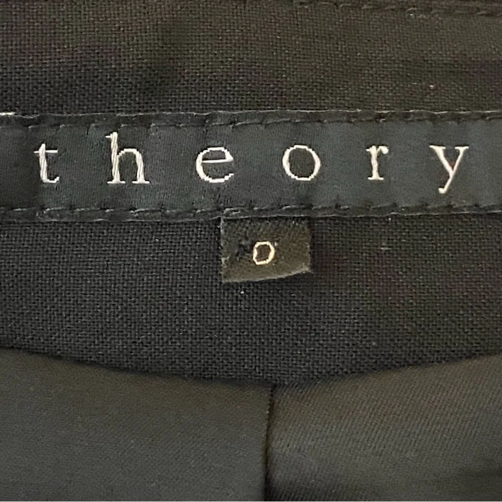 THEORY Vintage black wool blend blazer with chest & 2 front welt pockets Size 0 - Image 12