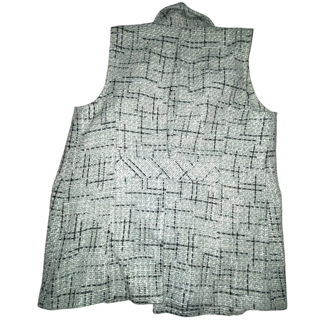 NWOT Anthropologie Maeve Green Tweed Double Breasted Blazer Vest Jacket Size 10 - Image 9