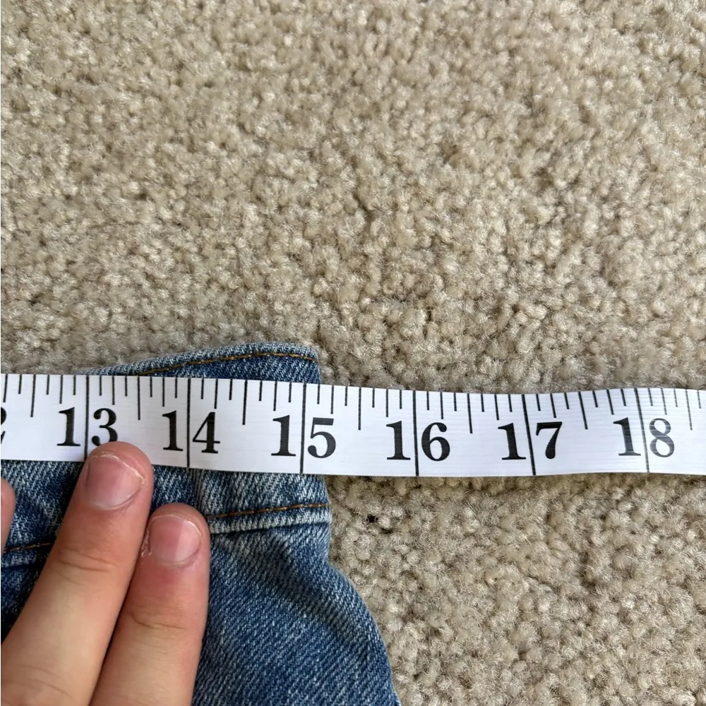 Zara Jean Skirt Womens Blue Y2K festival Denim Flat raw hem Front Mini medium - Image 13