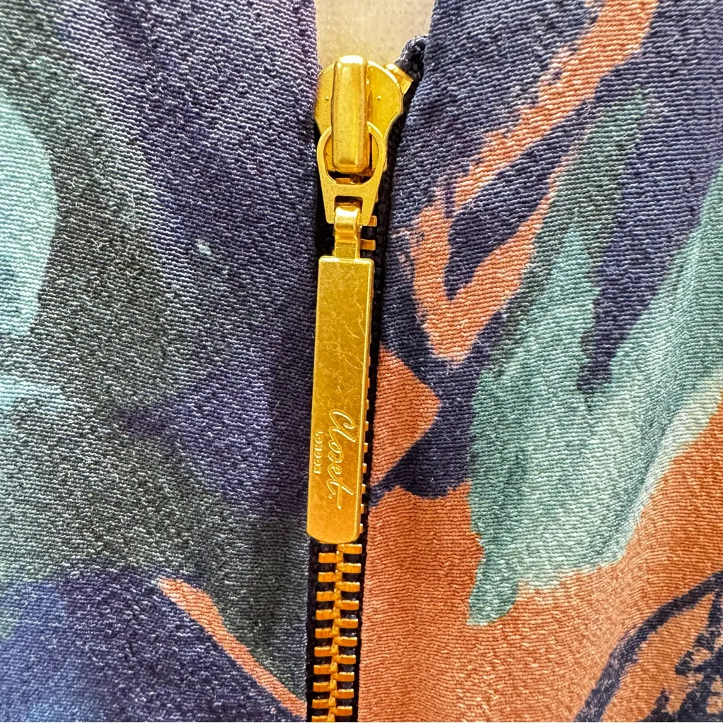 Closet London Floral High Neck Dress from ModCloth Back Cutout Coquette Girl Size 6 - Image 8