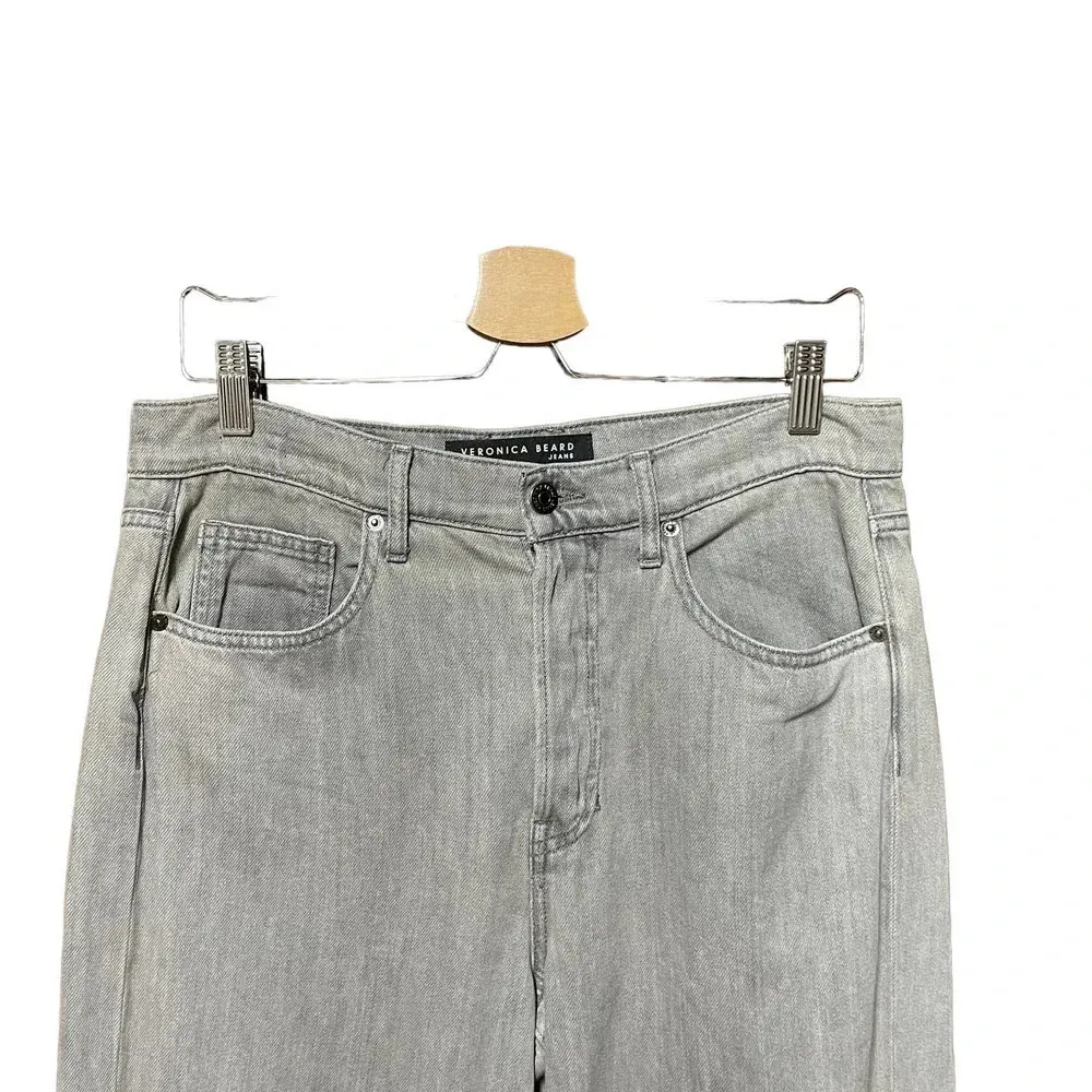 Veronica Beard Blake High‎ Waist Straight Leg Jeans Winter Grey Size 30 - Image 4