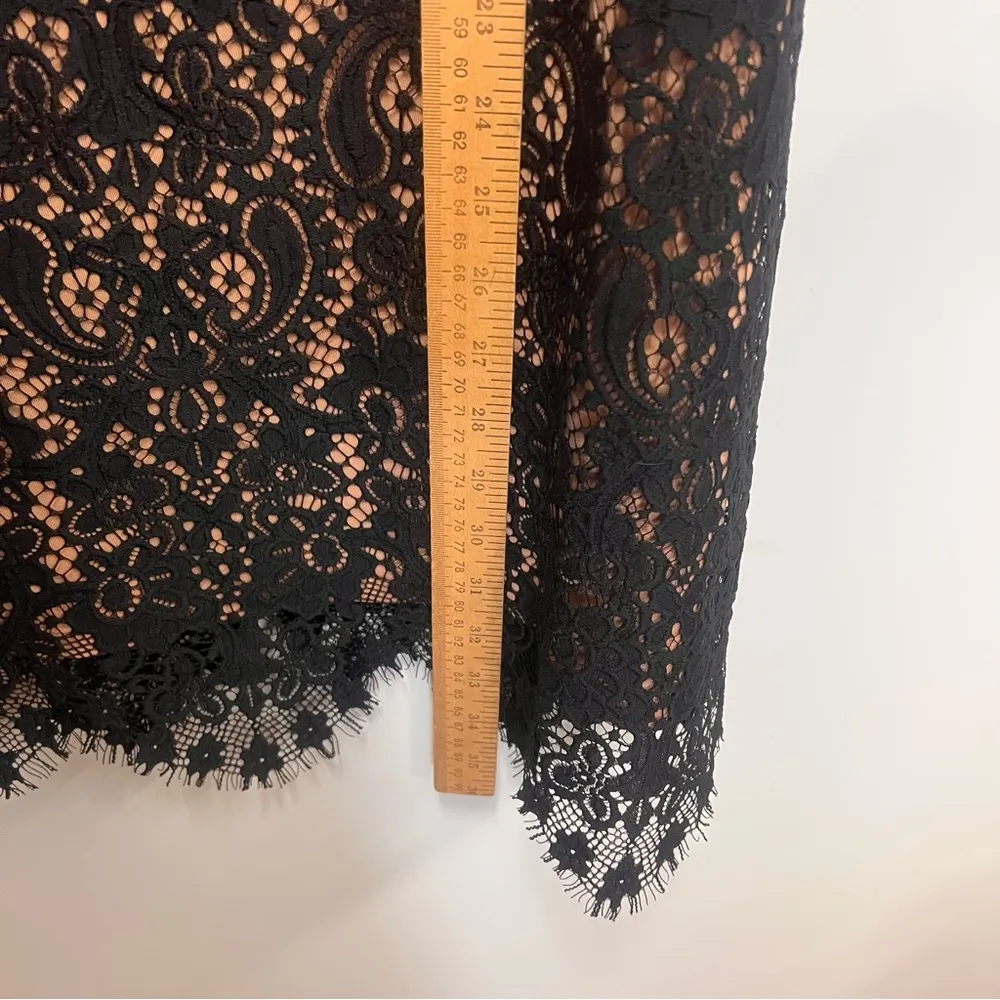 For Love And Lemons Vika Dress Black Lace Nude Illusion Mini Dress size US L - Image 15