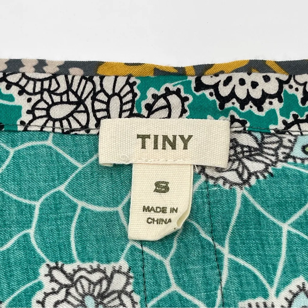 Tiny for Anthropologie Scarf Printed Tunic Dress Crochet Detailing Front Pockets - Image 12