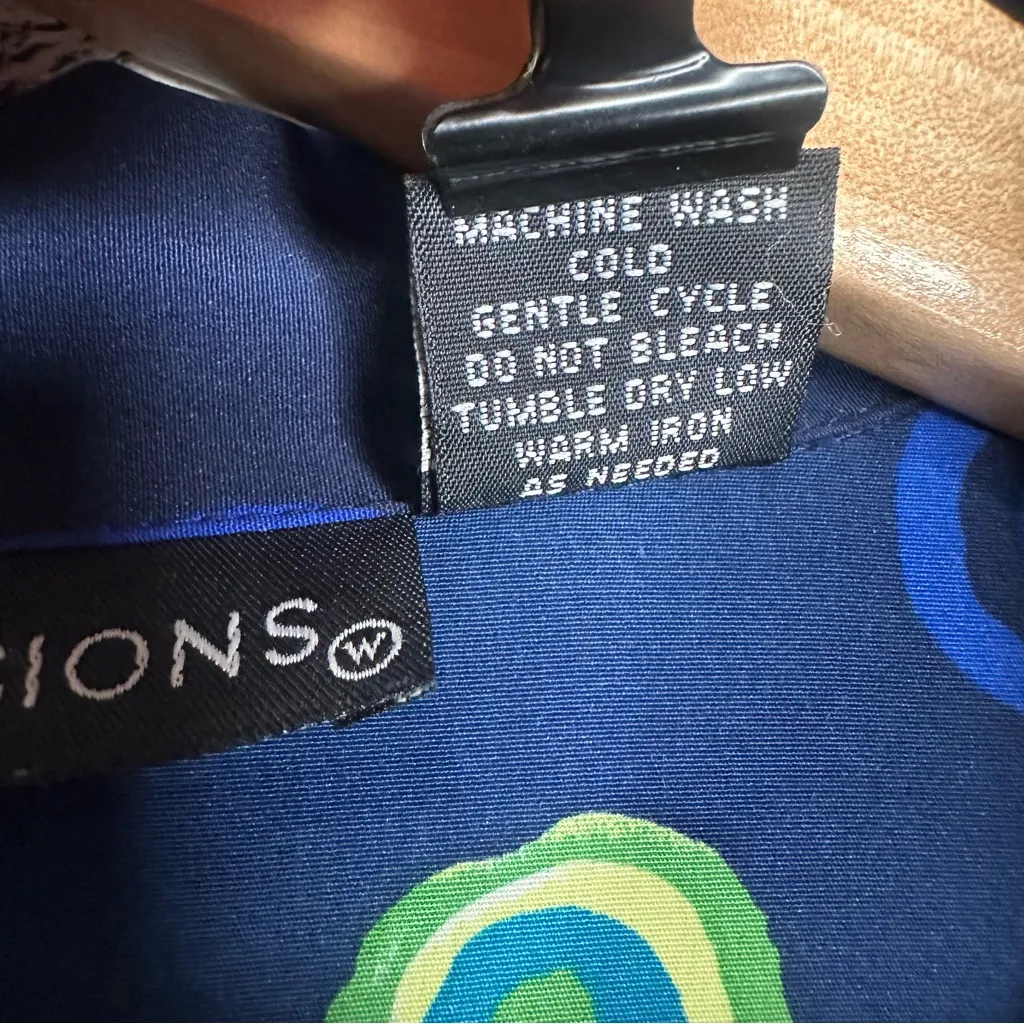 Impressions Blue and Green Patterned Shirt - Image 12