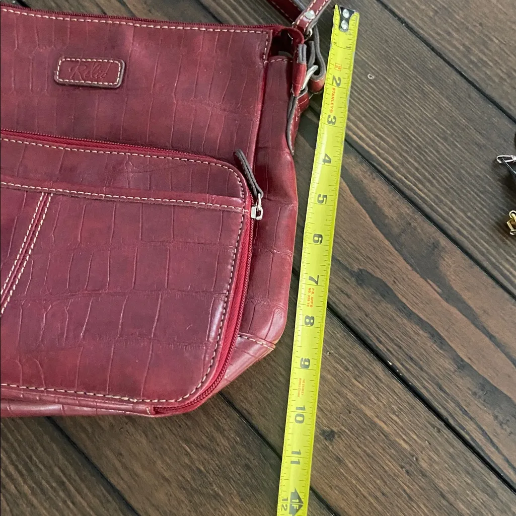 Relic faux leather Burgundy Crossbody Bag - Image 9