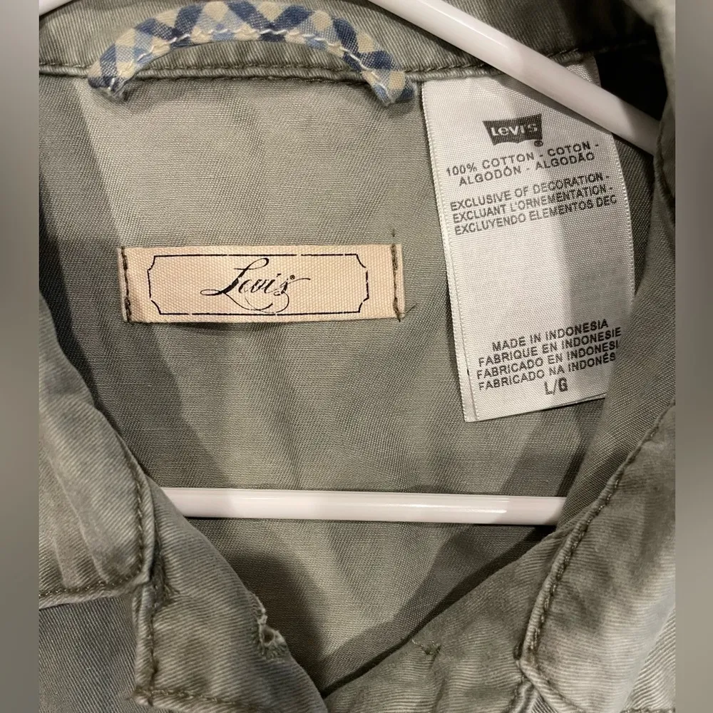 Levi's Green Jacket Size Large - Image 4