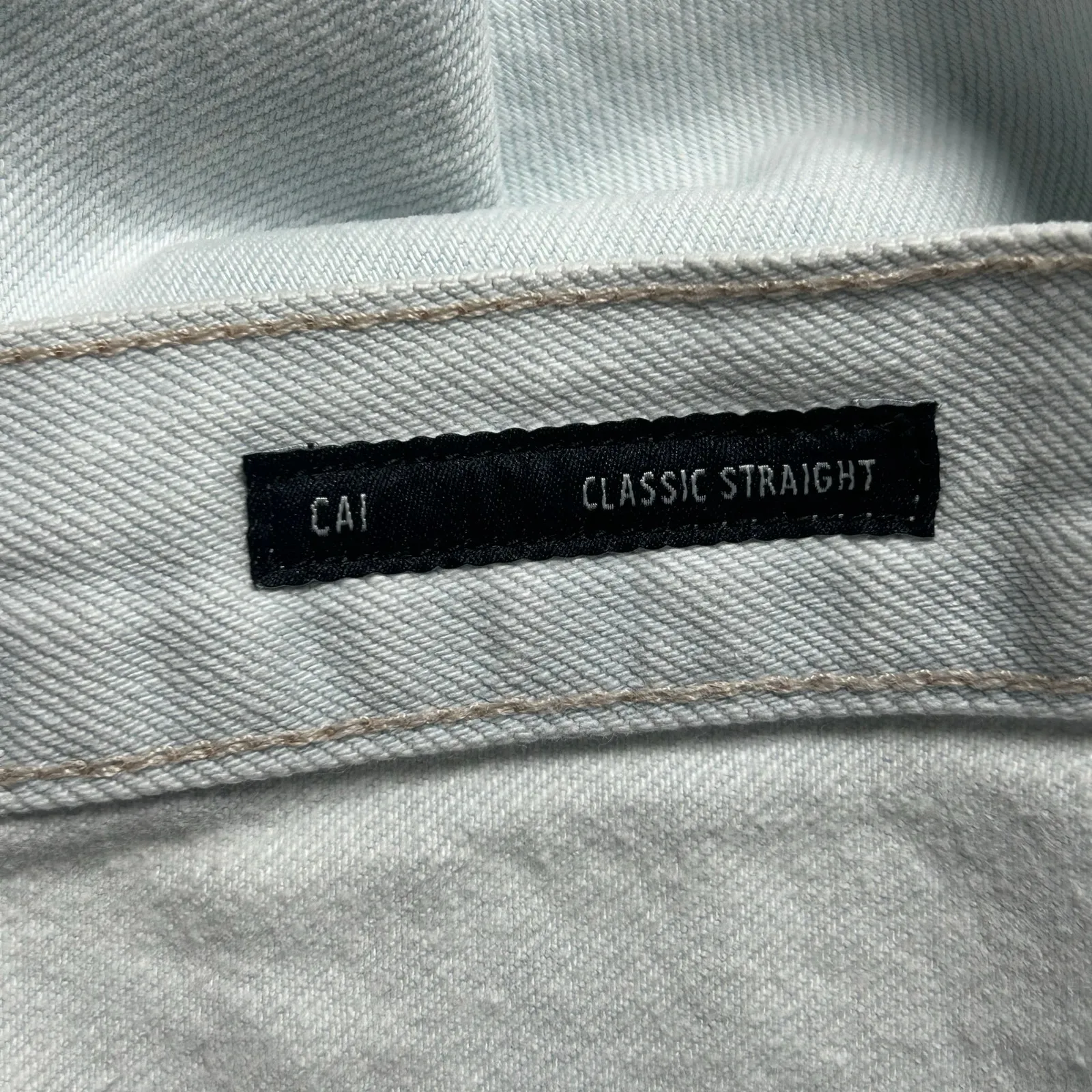 Edwin Women's Cai Straight Leg Distressed Jean High Hopes Light Blue Wash 34 New - Image 9