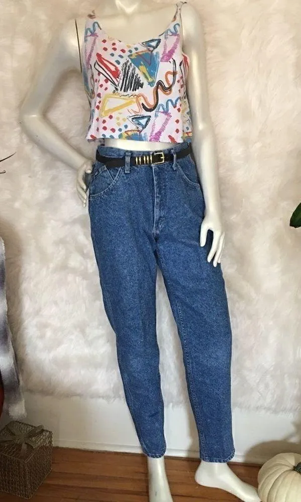 Vintage High Waist LEE Riders Blue Stone Wash Jean - Image 9