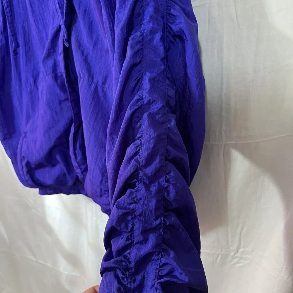 Vintage 80s Track Suit Womens Small Medium Blue Jacket Ruched Pants Puffy Size undefined - Image 10