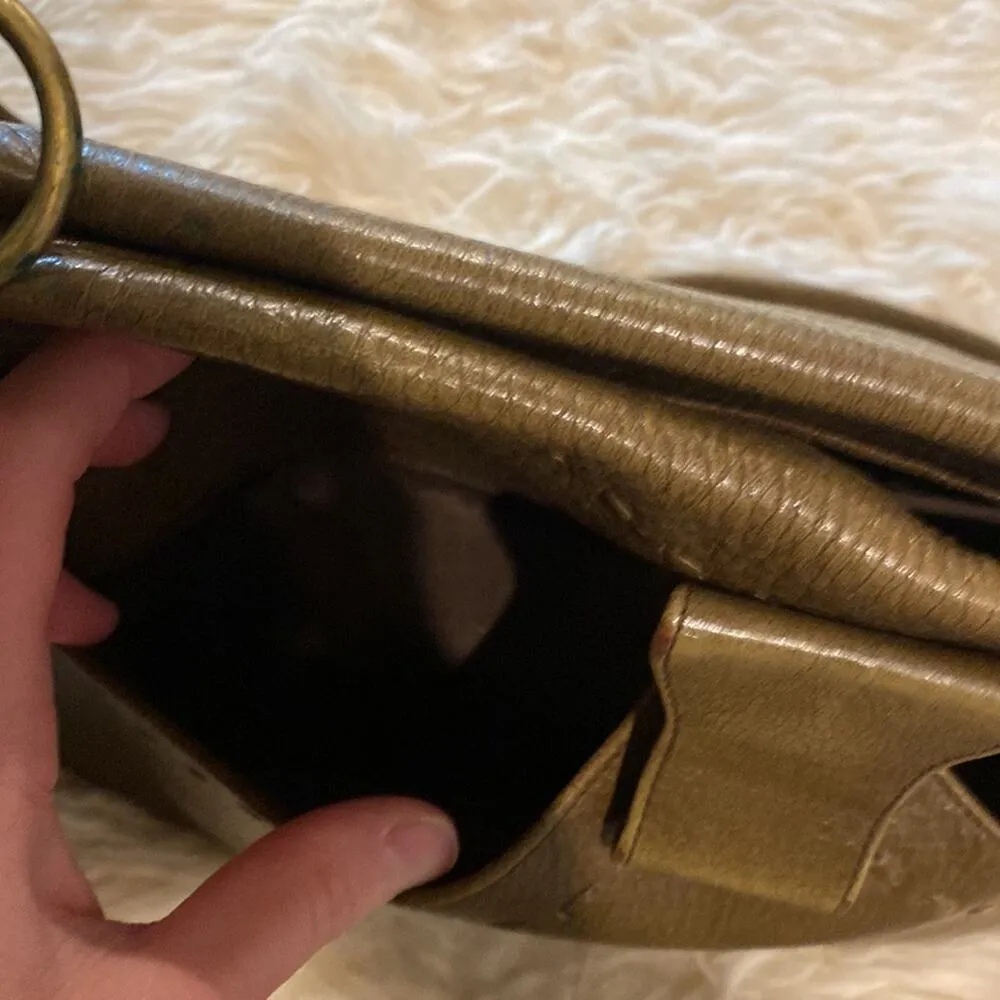 Justin Vintage Top Grain Cowhide Leather Shoulder Bag Western Style - Image 5