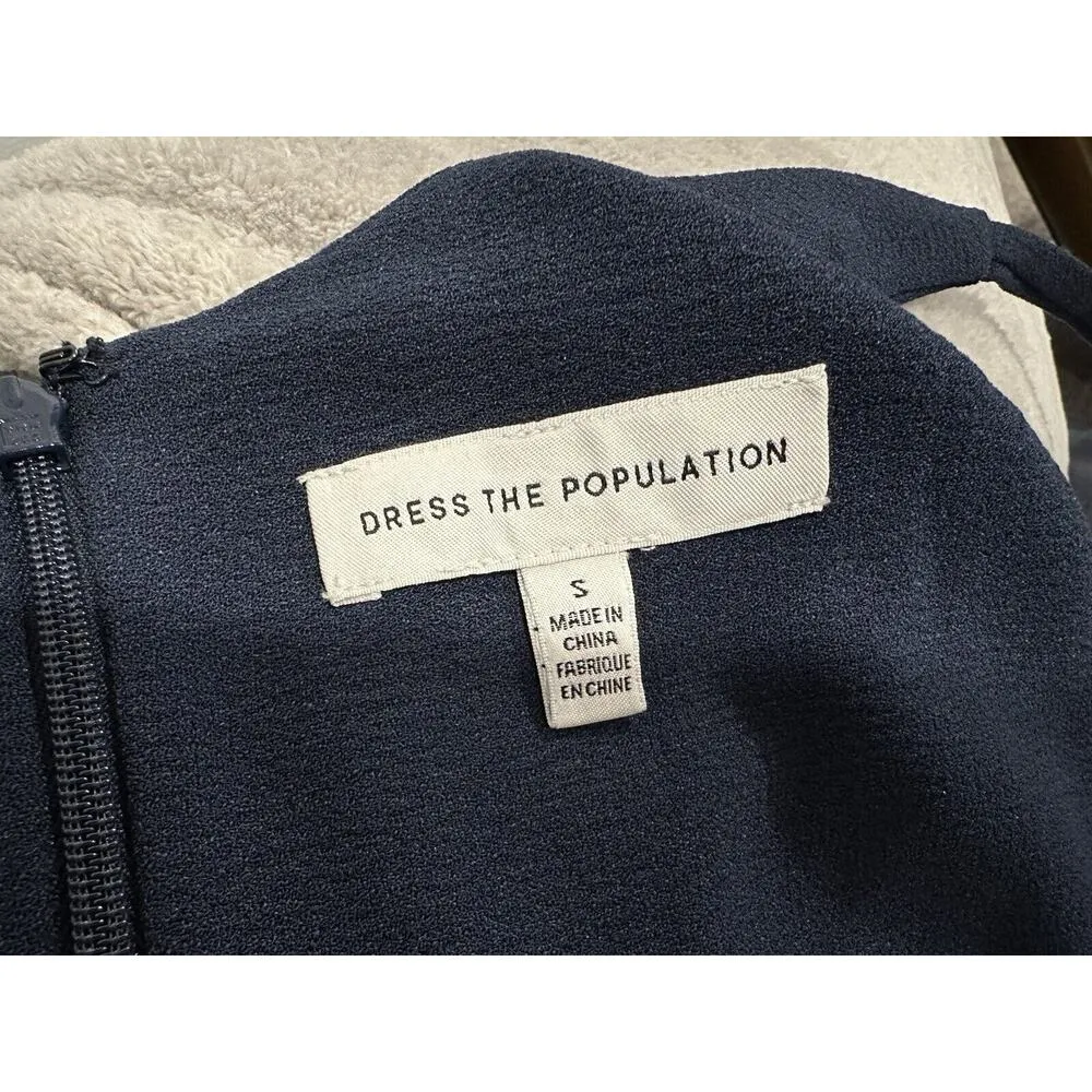 Dress The Population Iris Midnight Blue Gown Dress Size Small S NWOT - Image 9