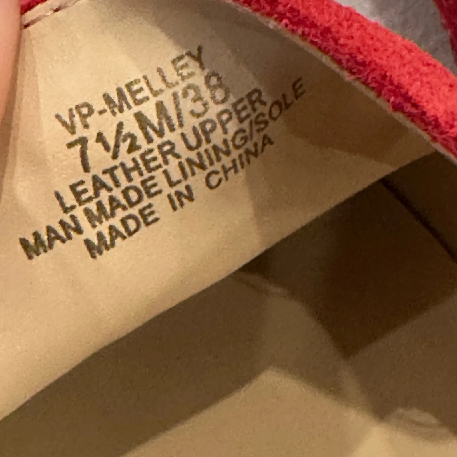 Vince Camuto Red Suede Shoes sz 7.5 VP Melley Pointed Toe Flats - Image 3