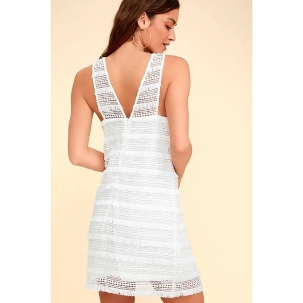 Ali & Jay • Cocktails at Craigs White Fringe Dress - Image 92