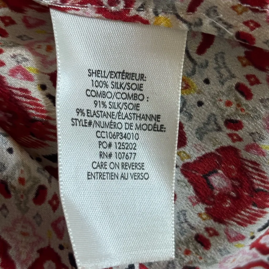 Alice + Olivia Red and Cream Blouse - Image 11