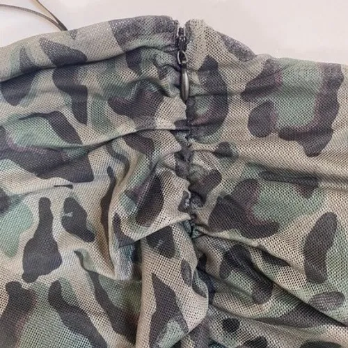 Steve Madden Women's Tube Mesh Army Green Camo Strapless Bodycon Dress - L - NWT - Image 4