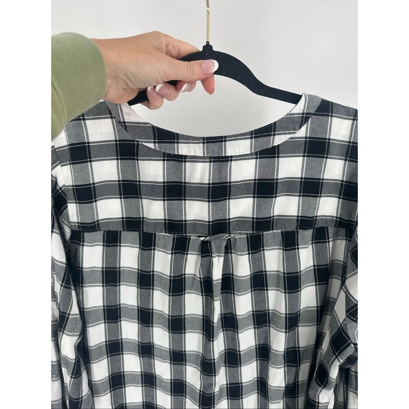 Croft & Barrow Buffalo Plaid Button‎ Down Soft Flannel Shirt Size 1X Gingham - Image 13