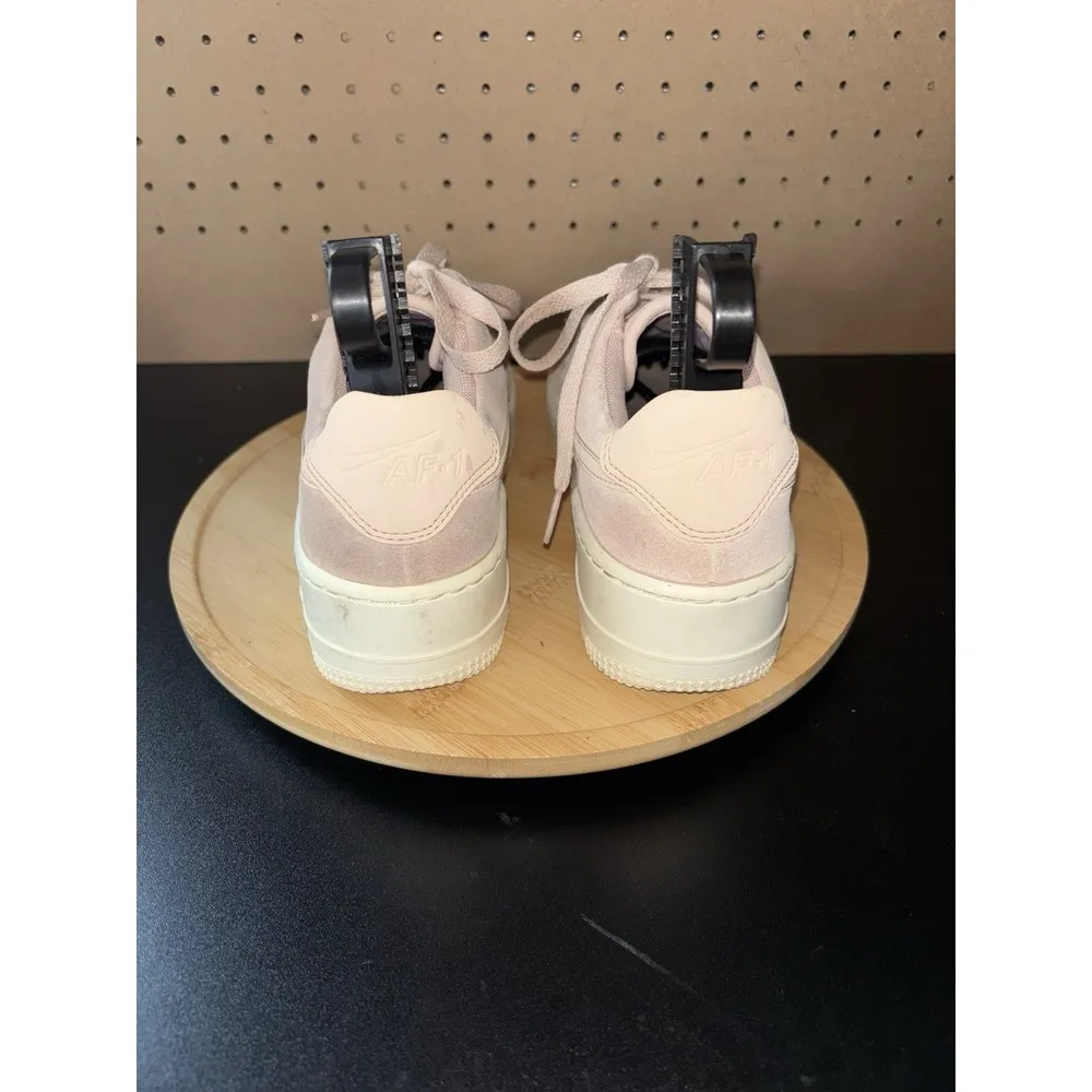Nike Air Force 1 Sage Low Suede Platform Sneakers Women Size 7 Light Pink Shoes - Image 4