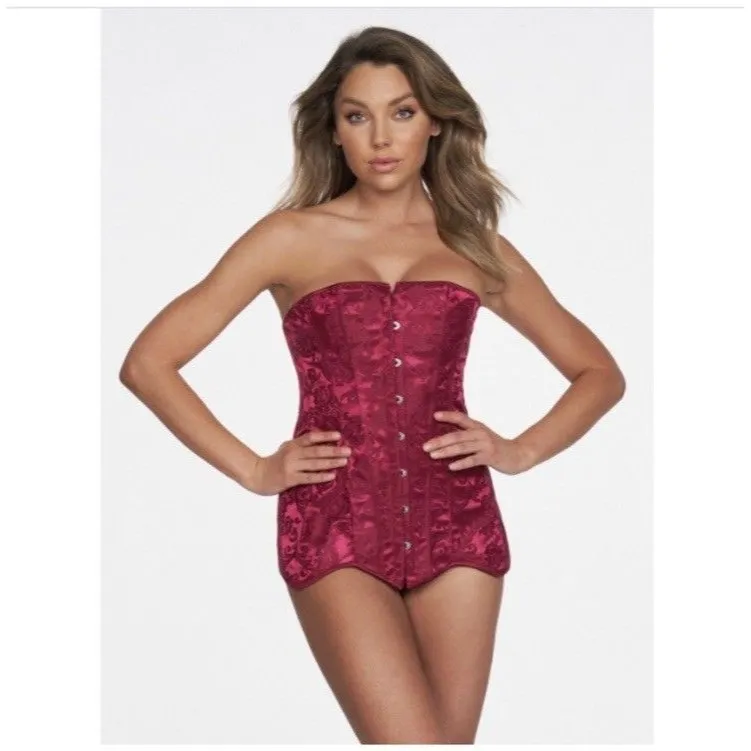 Fredricks Hollywood Corset Womens Size 36 Wine Dream Hourglass Sexy Flirty NWT - Image 8