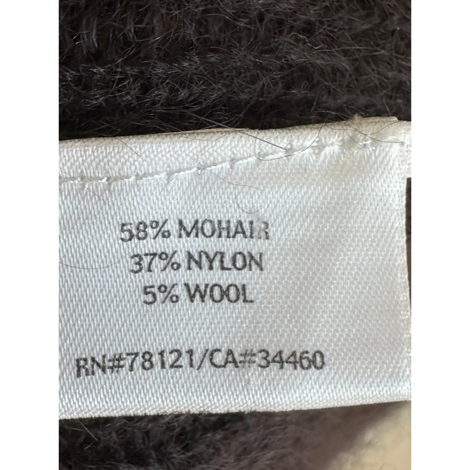 Eileen Fisher Midi Cardigan Sweater Brown Size Small Mohair Wool Layering Fall - Image 5