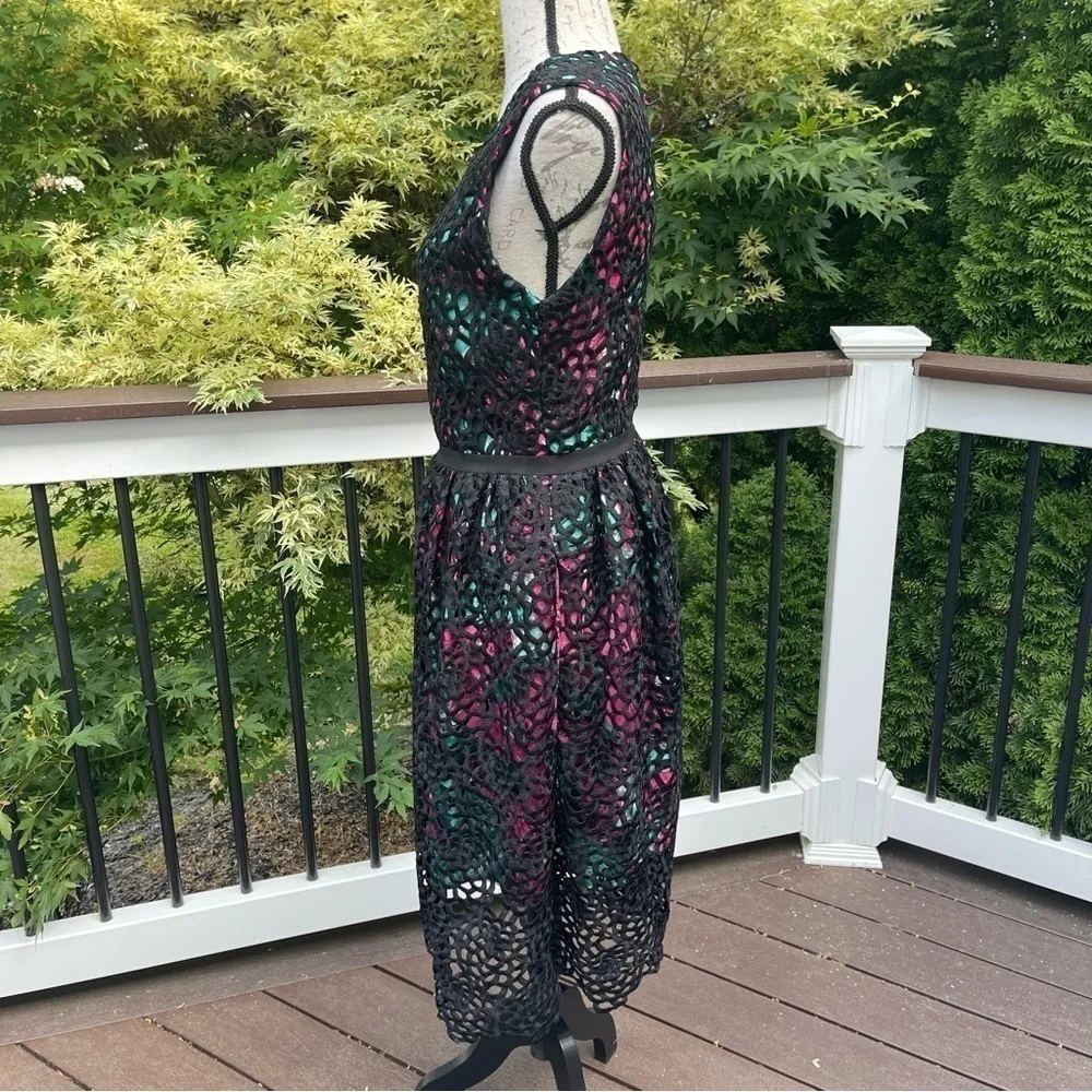 ANTHROPOLOGIE Wolven Black Crochet Lace "Terrace Sheath Dress" Size 8 - Image 13