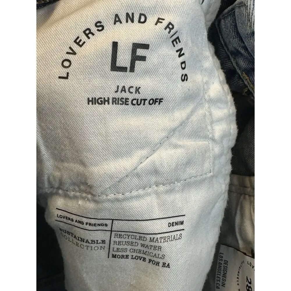 Lovers and Friends Women's Size 28 Jack High Rise Cut Off Denim Jean Shorts NWT - Image 8