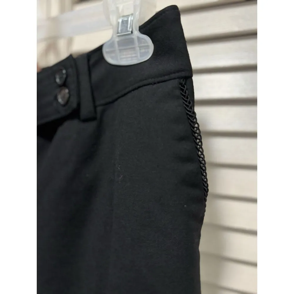 Ann‎ Taylor Black Straight Leg Dress Pants Mid Rise Zip Size See Measurements - Image 3