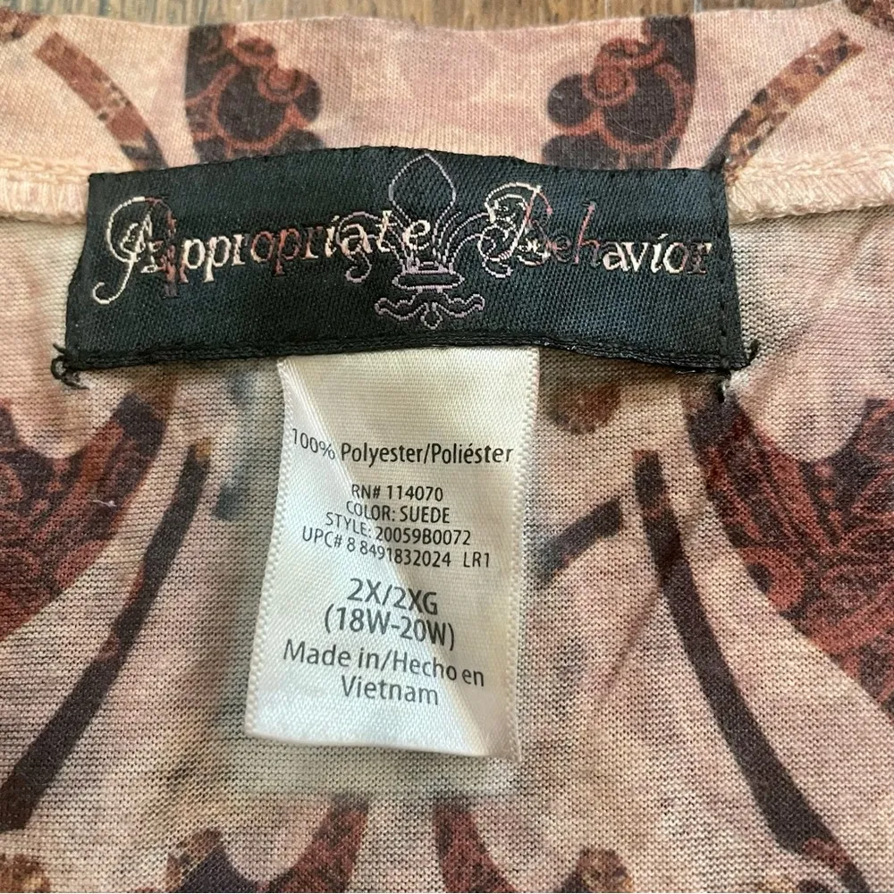APPROPRIATE BEHAVIOR boho plus size 2X top (18W - Image 7