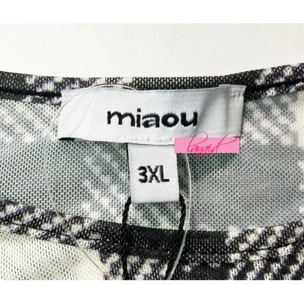 Mini Tee Tati Gingham Sheer Mesh Plaid Checkered Tartan Short Sleeve Top - Image 9