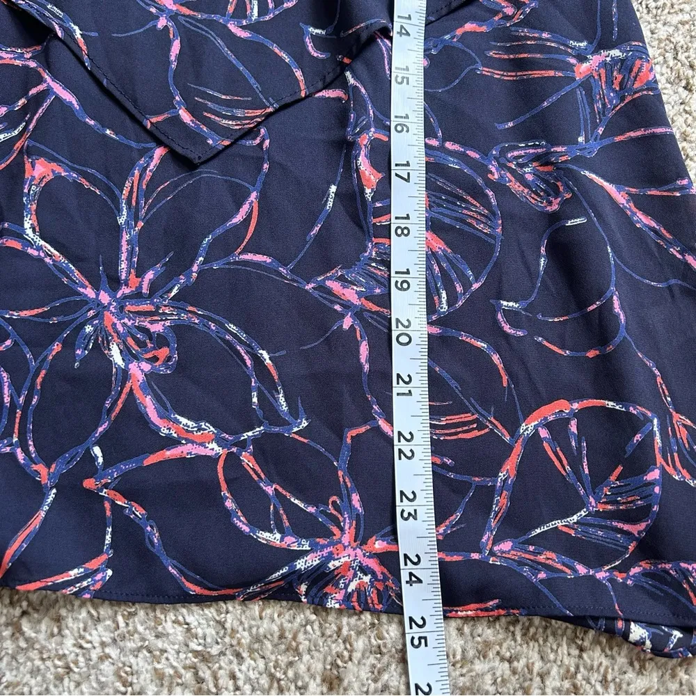 🦋 Allison Joy Blue Tank Top Blouse XS Flutter Sleeve - Image 6