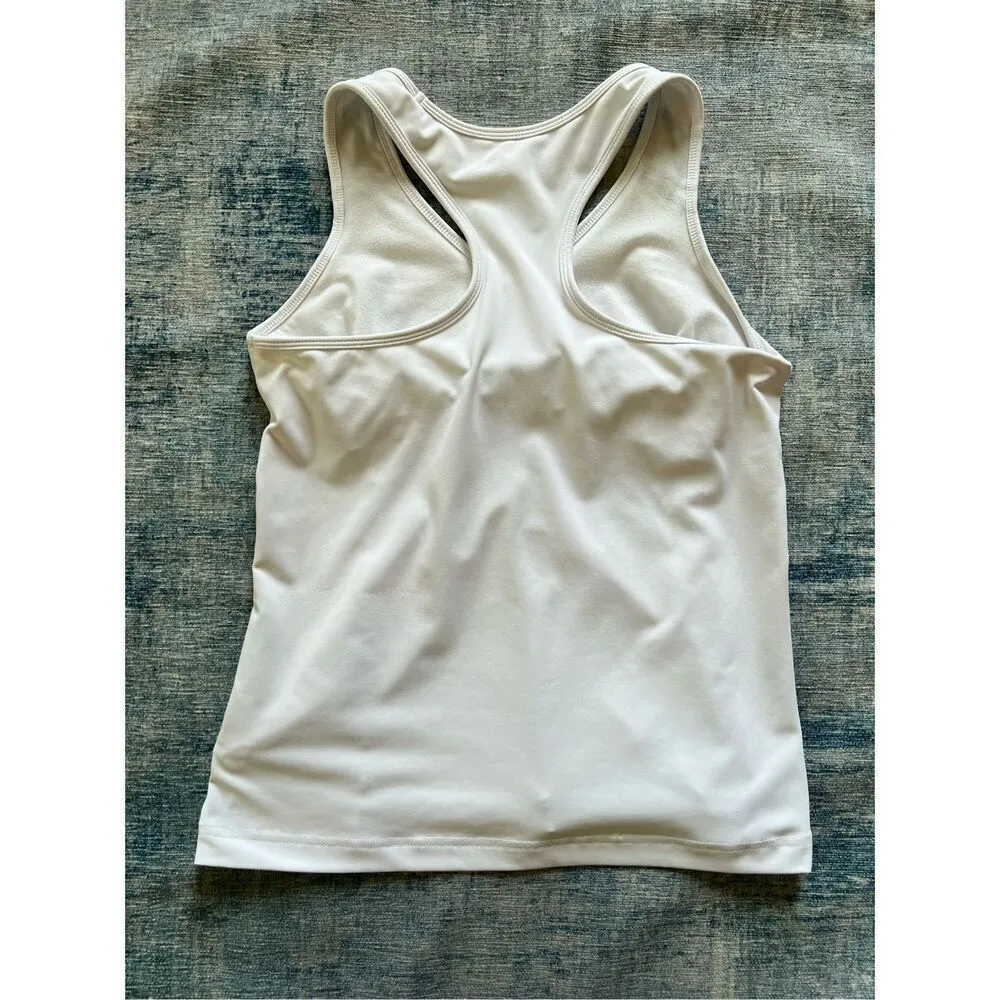Fila Sport White Black Athletic Racerback Tank Top w Pocket Medium - Image 2