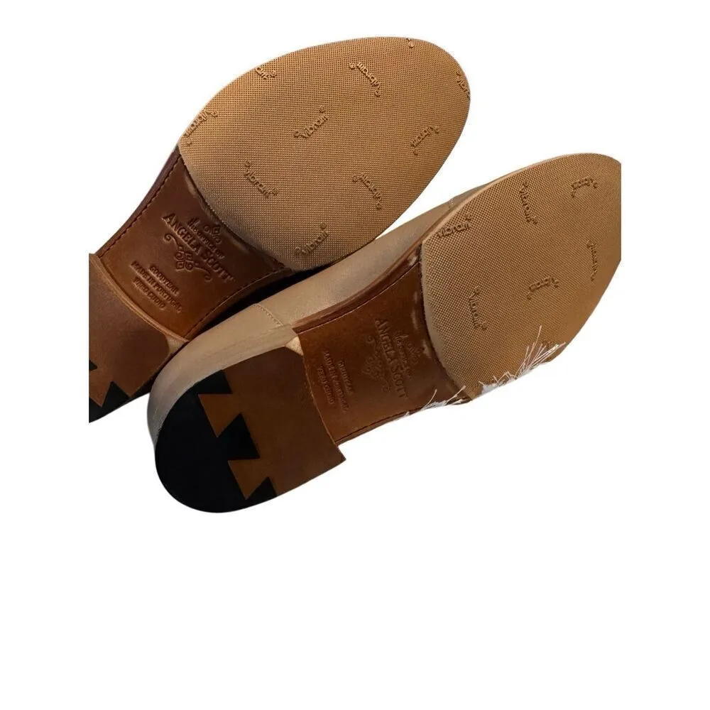 The Office of Angela Scott Mr Evans wingtip size 37.5W new with storage bag neut Tan - Image 6