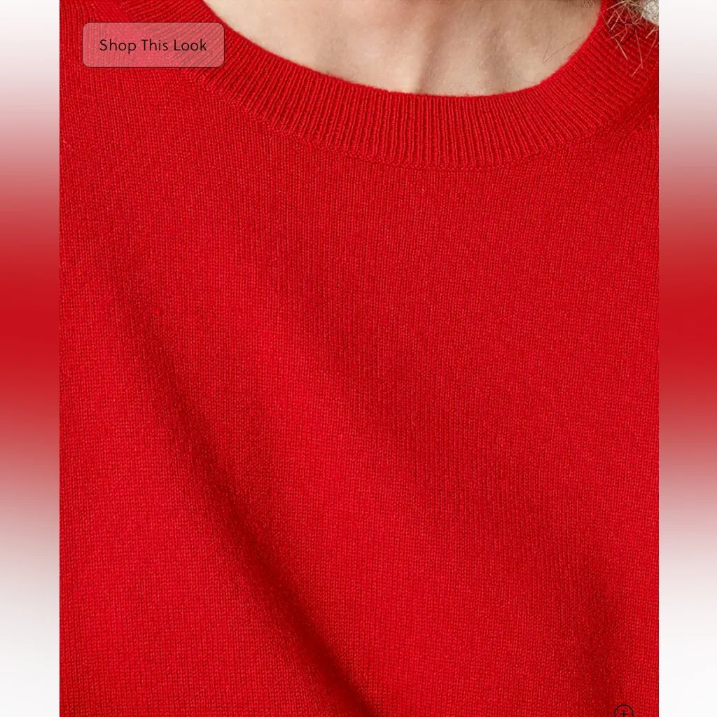 J.Crew Cashmere classic-fit crewneck sweater Radiant Ruby - Image 2