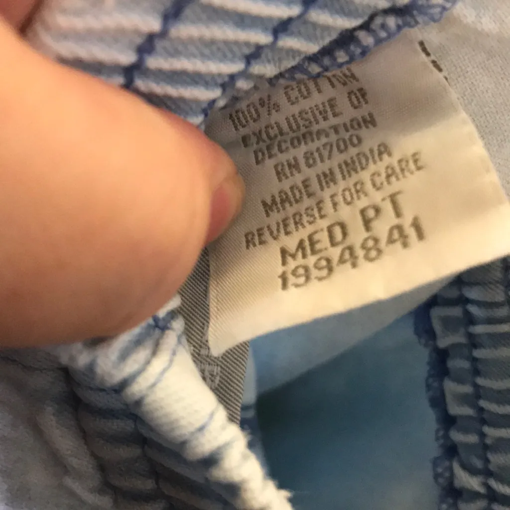 Vintage wide leg Blair embroidered lounge pant jean m - Image 7