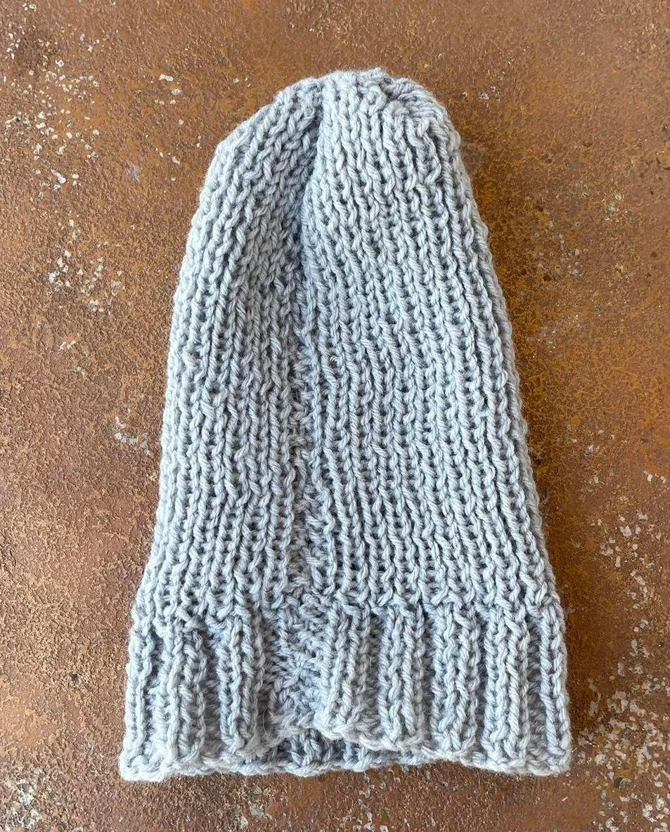 Free People knit baby blue beanie - Image 3